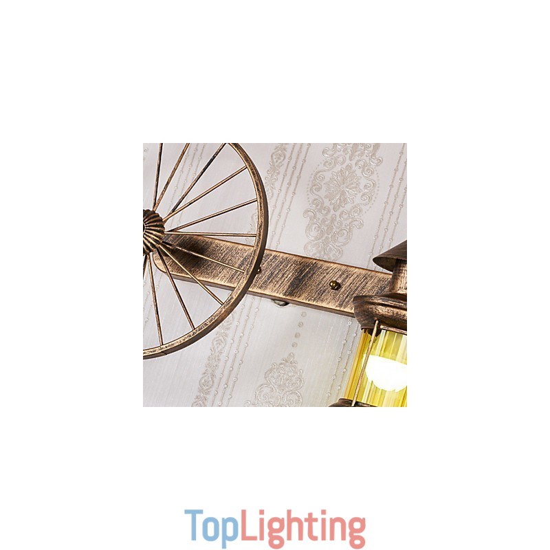 Rustic Lodge Painting Feature for Mini Style Uplight Wall Sconces Wall Light