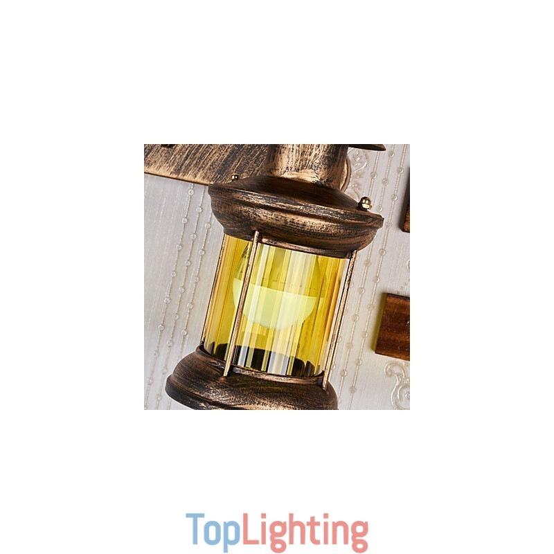 Rustic Lodge Painting Feature for Mini Style Uplight Wall Sconces Wall Light