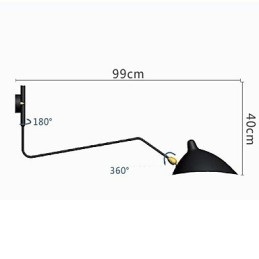 Modern Contemporary Painting Feature for Swing Arm Ambient Light Swing Arm Lights Wall Light