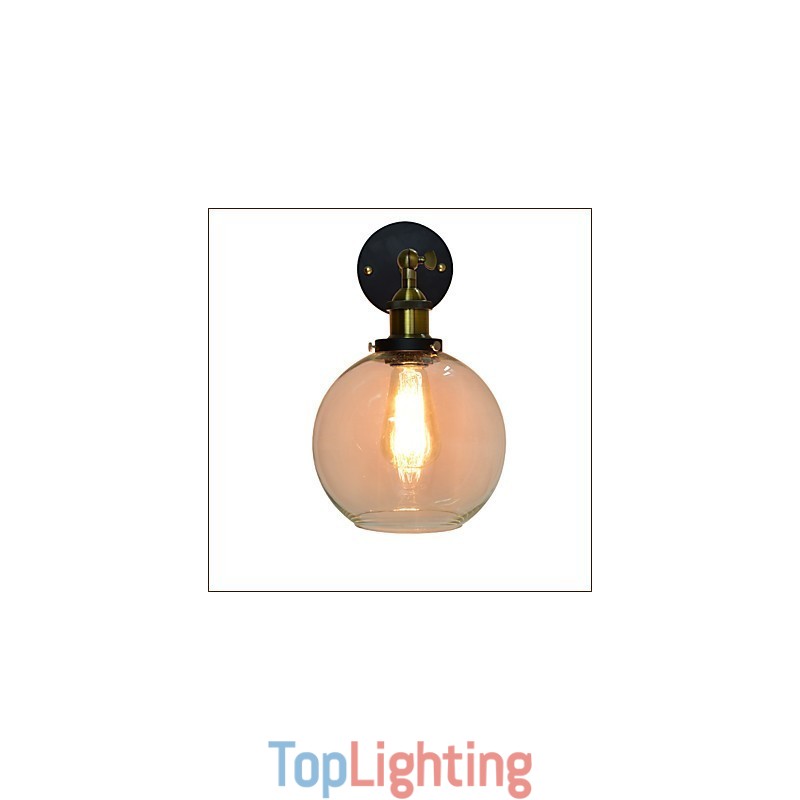 Iron Wall Lamp Black Simple Retro Wall Lamp Single Head Decorative Wall Lamp European Style