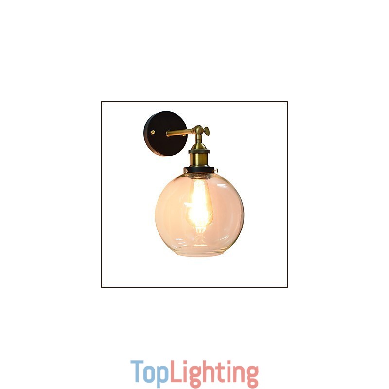 Iron Wall Lamp Black Simple Retro Wall Lamp Single Head Decorative Wall Lamp European Style