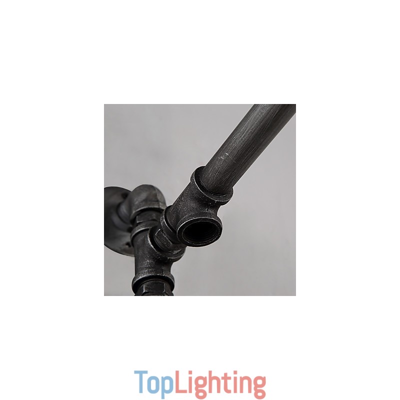 Vintage Industrial Pipe Wall Lights With switch Creative Lights Restaurant Cafe Bar Decoration lighting With 1 Light Painted Finish