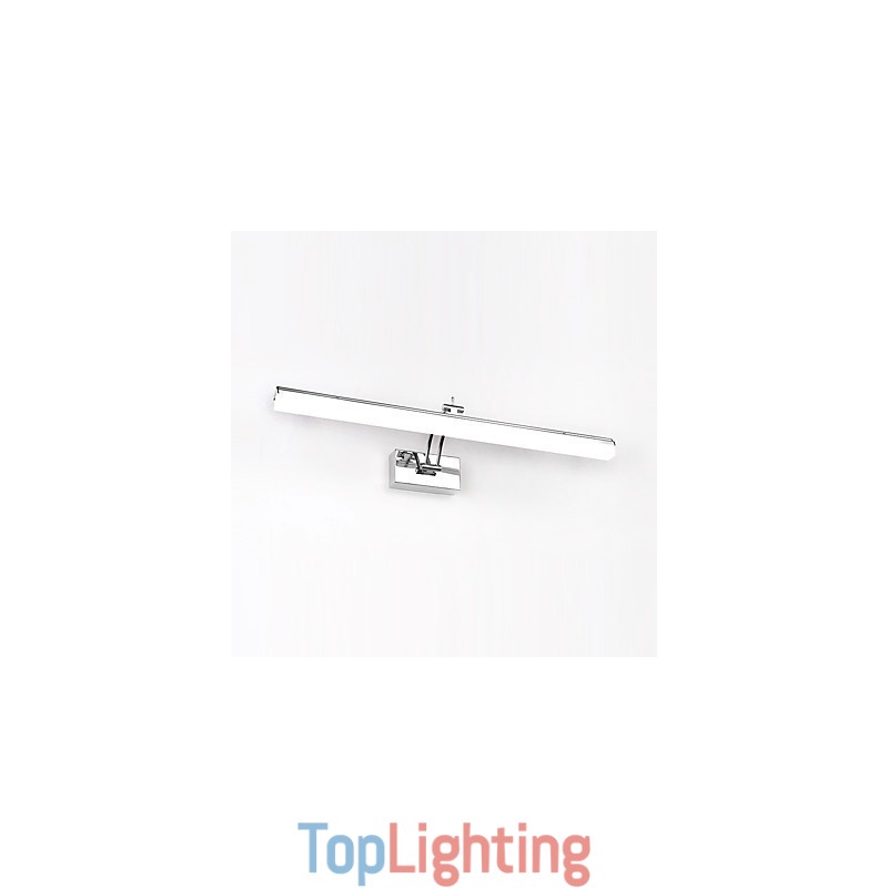 Integrated Modern Contemporary Chrome Feature for Ambient Light Bathroom Lighting Wall Light