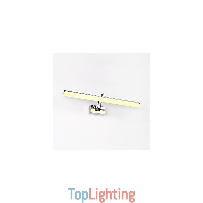 Integrated Modern Contemporary Chrome Feature for Ambient Light Bathroom Lighting Wall Light