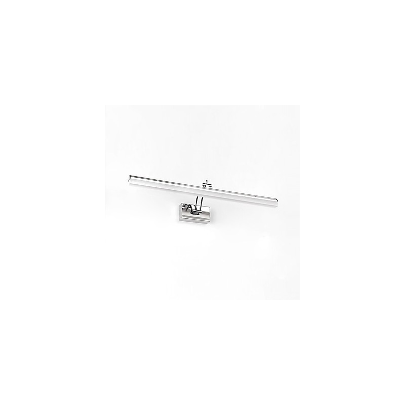 Integrated Modern Contemporary Chrome Feature for Ambient Light Bathroom Lighting Wall Light