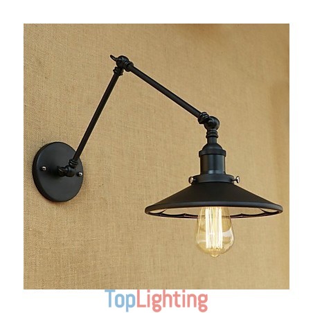 Rustic Lodge Country Retro Painting Feature for Mini Style Swing Arm Wall Lamp Rustic Lodge Country Retro Painting Feature for Mini Style Swing Arm Wall Lamp