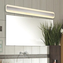 Modern Contemporary Chrome Feature for Ambient Light Bathroom Lighting Wall Light