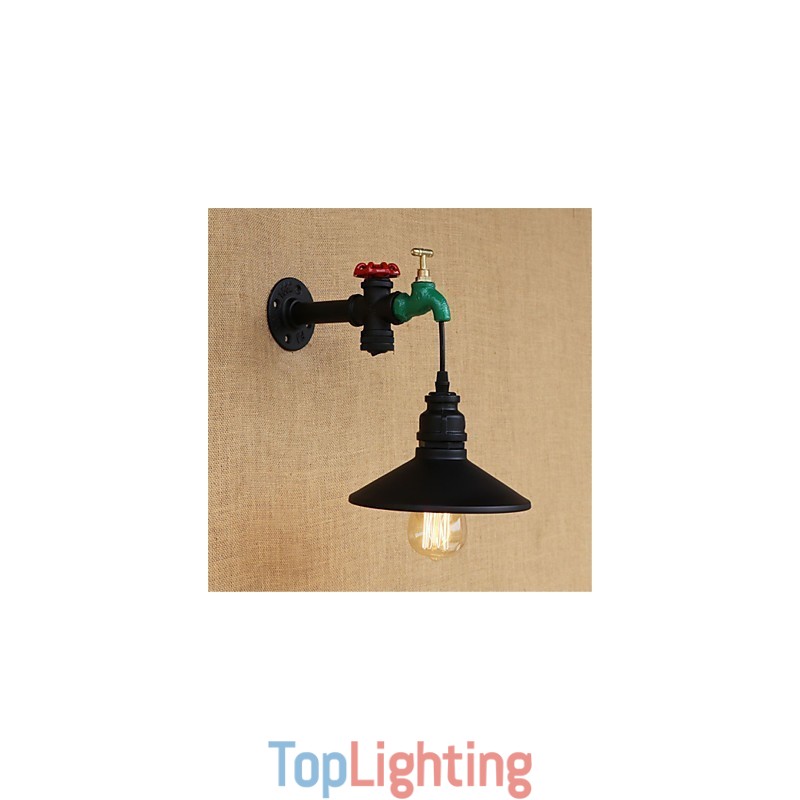 Country Novelty Retro Painting Feature for Mini Style Ambient Light Wall Sconces Wall Light