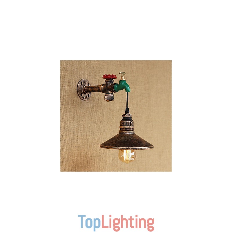 Country Novelty Retro Painting Feature for Mini Style Ambient Light Wall Sconces Wall Light