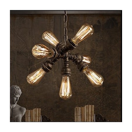 American Industrial Water Pipe Retro style Wind 7 Light Pendant Chandelier American Industrial Water Pipe Retro style Wind 7 Light Pendant Chandelier