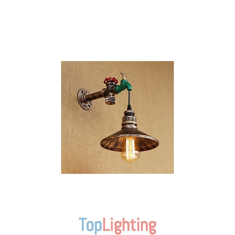 Country Novelty Retro Painting Feature for Mini Style Ambient Light Wall Sconces Wall Light