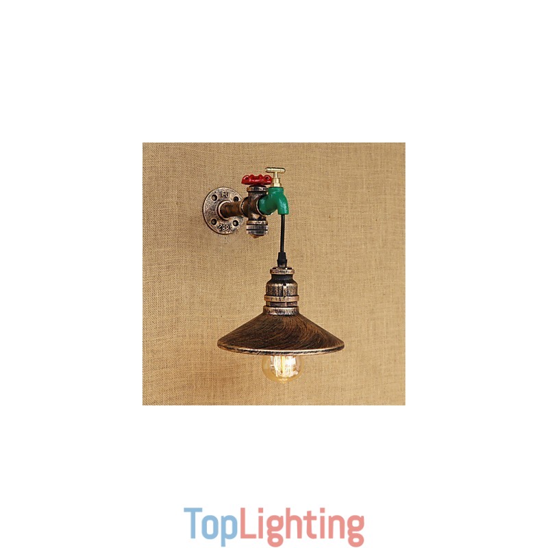Country Novelty Retro Painting Feature for Mini Style Ambient Light Wall Sconces Wall Light
