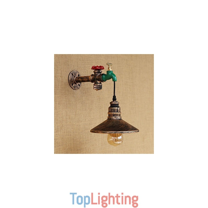 Country Novelty Retro Painting Feature for Mini Style Ambient Light Wall Sconces Wall Light