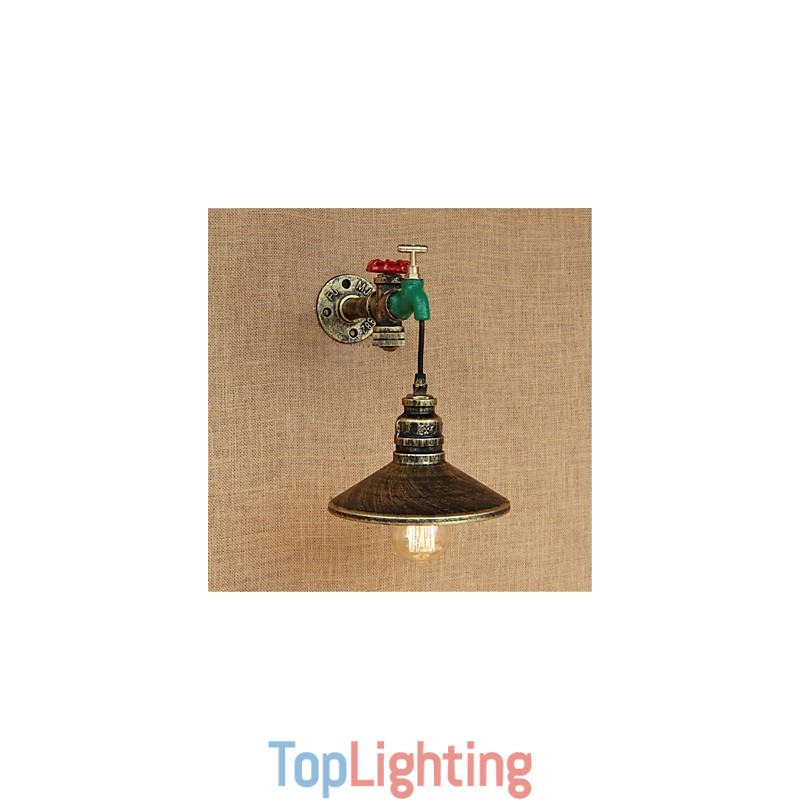 Country Novelty Retro Painting Feature for Mini Style Ambient Light Wall Sconces Wall Light