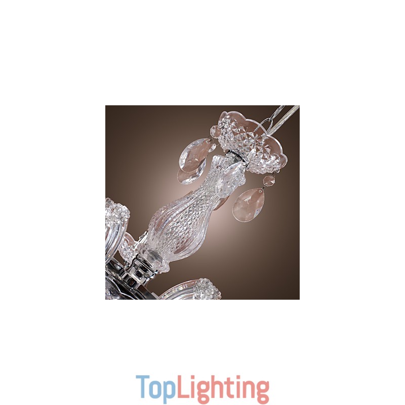 Upligh Chrome Ceiling Lamp Candle light Acrylic Fixture Chandelier Pendant