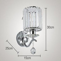 Crystal Modern Contemporary Electroplated Feature Uplight Wall Sconces Wall Light