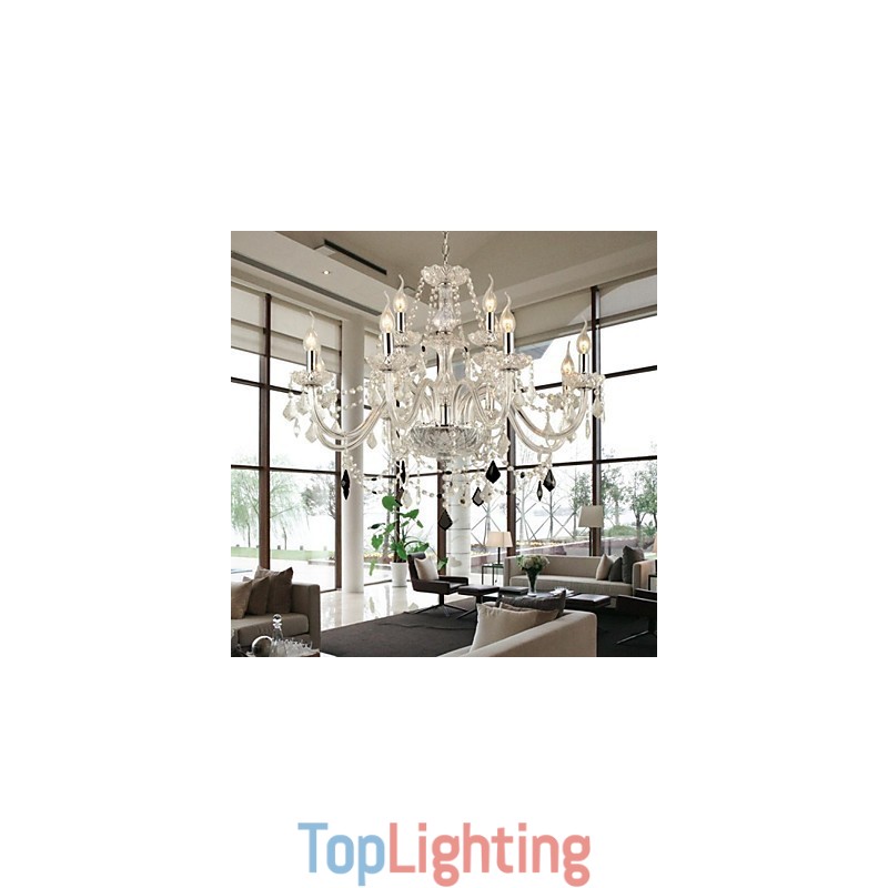 Modern Contemporary Crystal Glass Chandelier