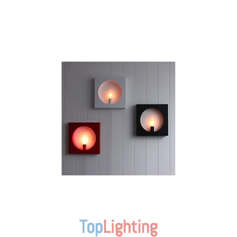 Modern Simple Iron Art Wall Lamp Creative Living Room Background Hall Head Of The Bed Square Frame Decoration Lamps And Lanterns