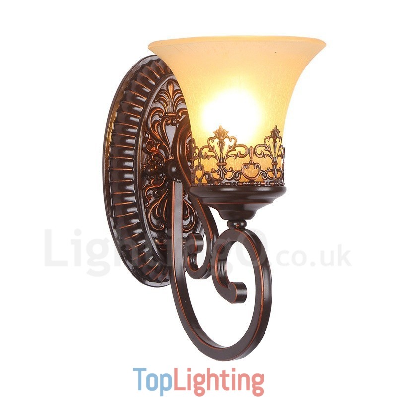 Single Light Rustic Lodge Living Room Dining Room Bed Room Metal Indoor Wall Sconces