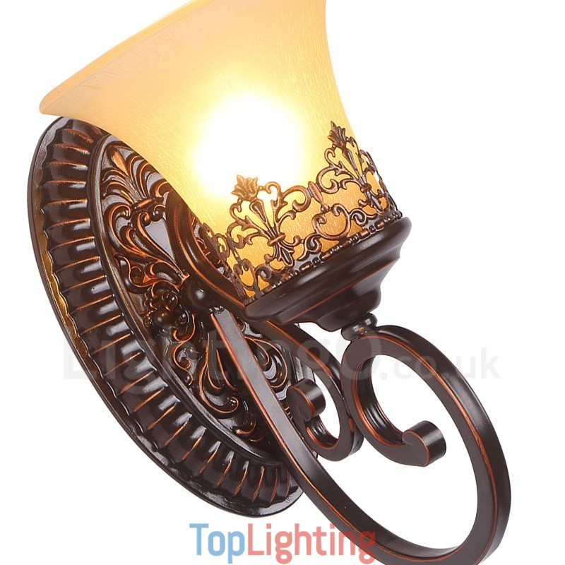 Single Light Rustic Lodge Living Room Dining Room Bed Room Metal Indoor Wall Sconces
