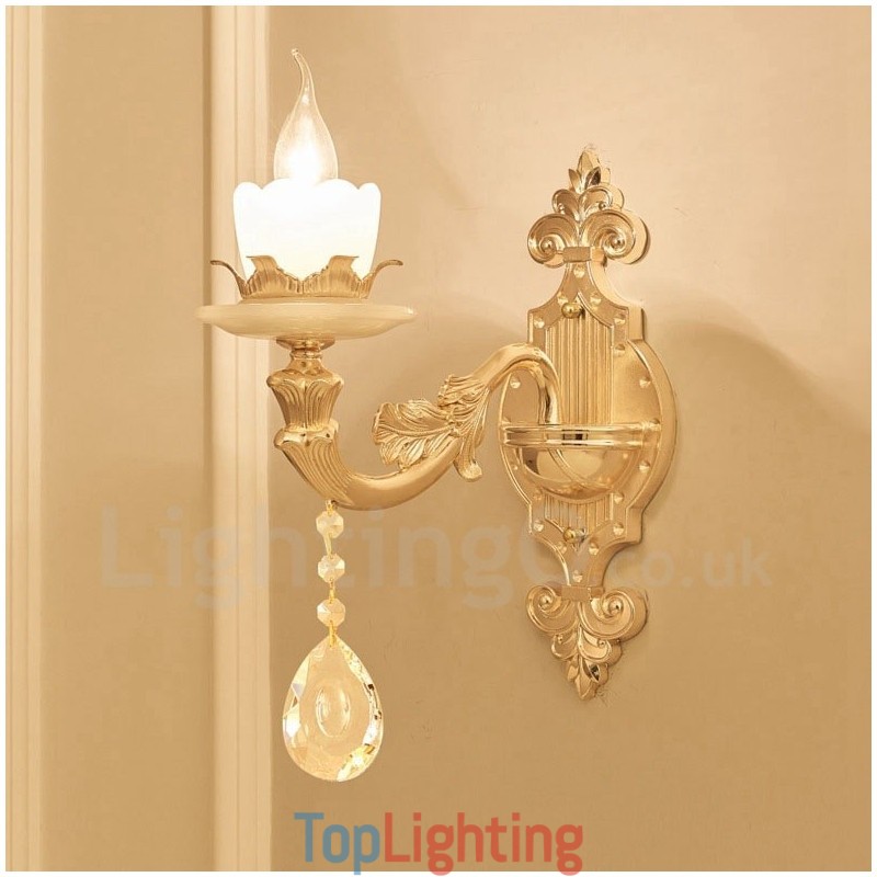 Single Light Traditional Classic Living Room Dining Room Bed Room Metal Luxury Indoor Wall Sconces