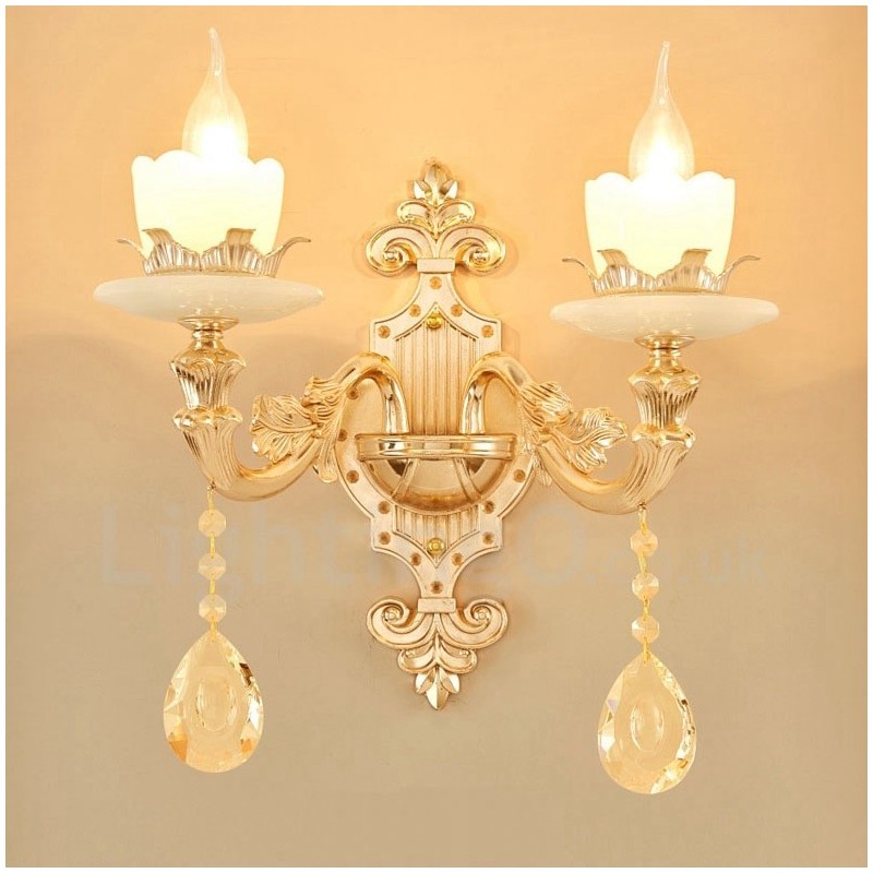 2 Light Traditional Classic Living Room Dining Room Bed Room Metal Indoor Wall Sconces