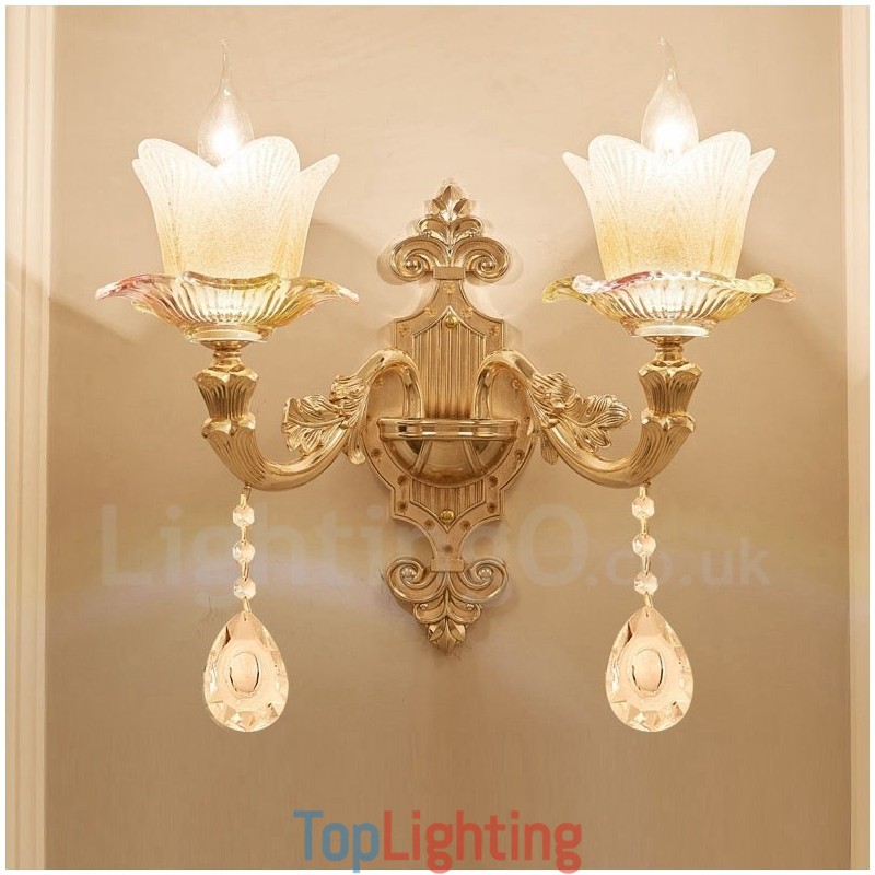 2 Light Traditional Classic Living Room Dining Room Bed Room Metal Indoor Wall Sconces