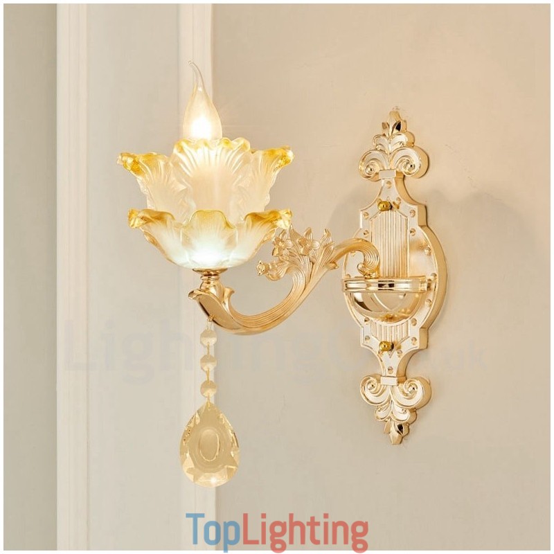 Single Light Traditional Classic Living Room Dining Room Bed Room Metal Luxury Indoor Wall Sconces