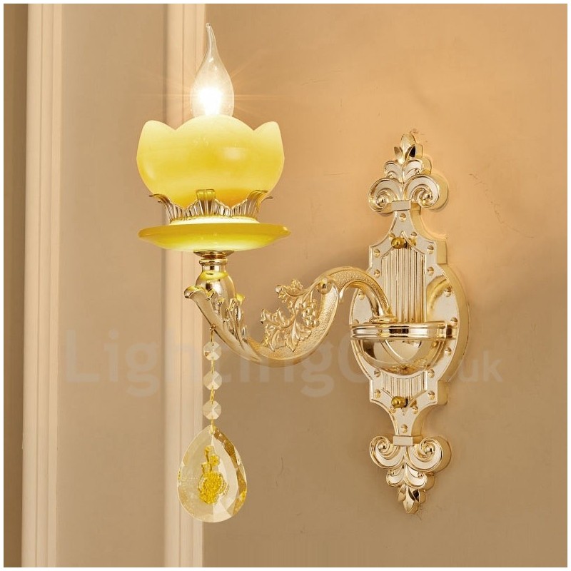 Single Light Traditional Classic Living Room Dining Room Bed Room Metal Luxury Indoor Wall Sconces