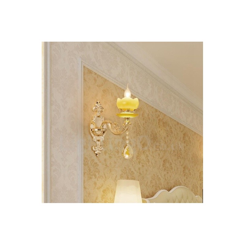Single Light Traditional Classic Living Room Dining Room Bed Room Metal Luxury Indoor Wall Sconces
