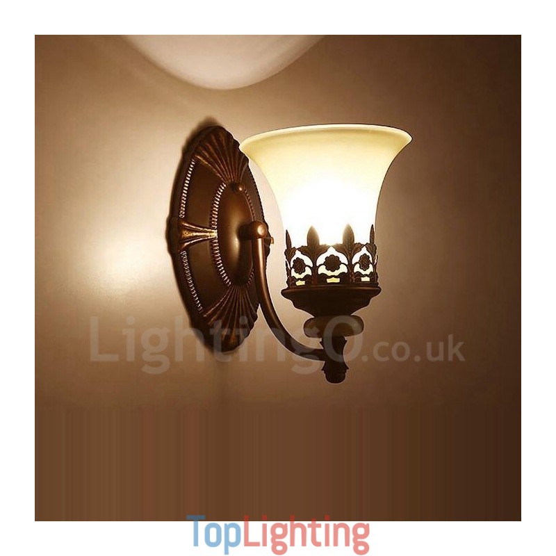 Single Light Traditional Classic Living Room Dining Room Bed Room Metal Indoor Wall Sconces