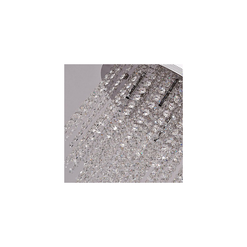 Modern Contemporary Crystal Mini Style Electroplated Metal Flush Mount