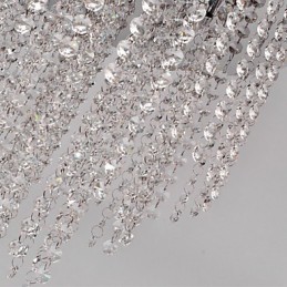 Modern Contemporary Crystal Mini Style Electroplated Metal Flush Mount