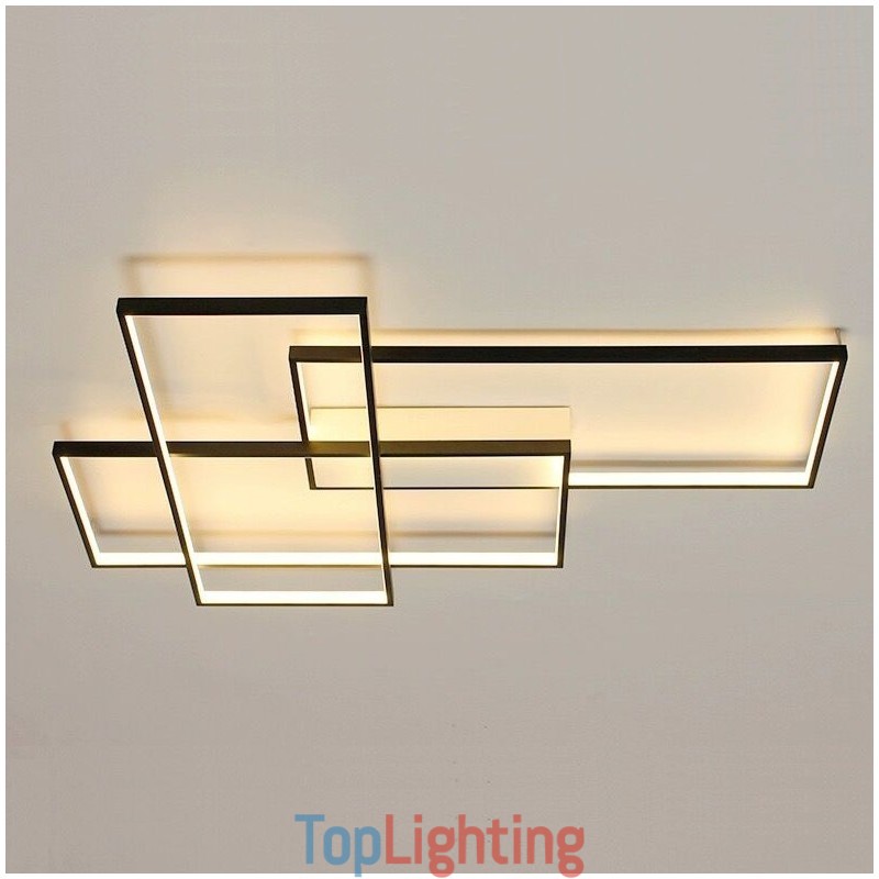 Modern Comtemporary Alumilium Painting Ceiling Light Flush Mount Wall Light with Remoter Dimmer for Living Room Bed Room