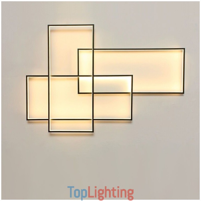 Modern Comtemporary Alumilium Painting Ceiling Light Flush Mount Wall Light with Remoter Dimmer for Living Room Bed Room
