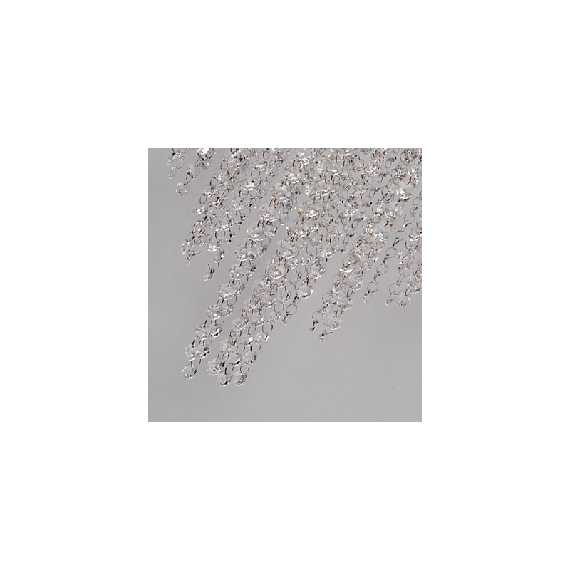 Modern Contemporary Crystal Mini Style Electroplated Metal Flush Mount