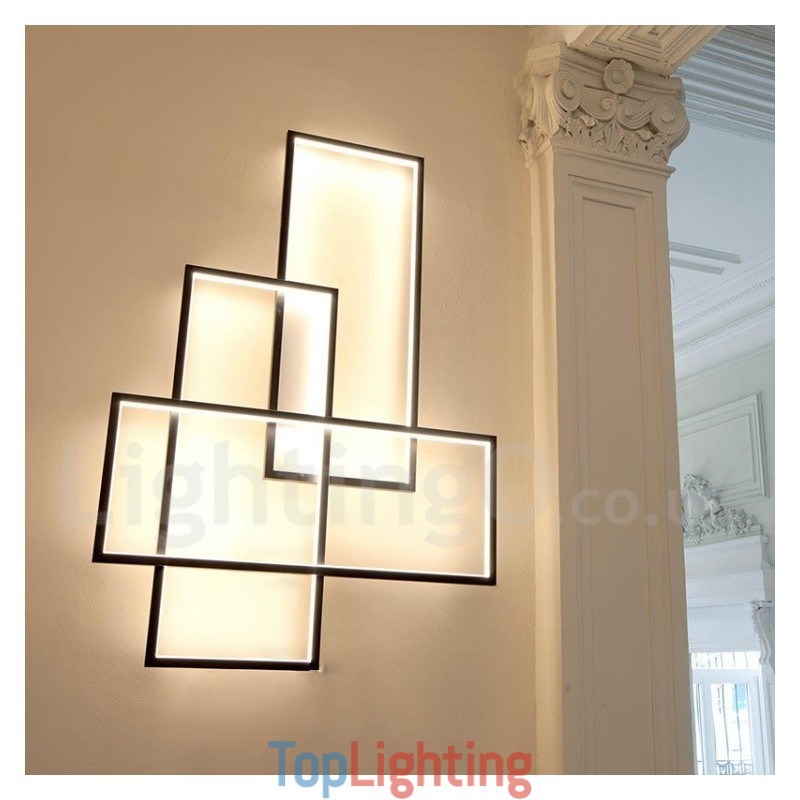 Modern Comtemporary Alumilium Painting Ceiling Light Flush Mount Wall Light with Remoter Dimmer for Living Room Bed Room