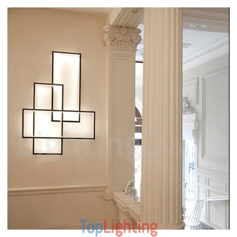 Modern Comtemporary Alumilium Painting Ceiling Light Flush Mount Wall Light with Remoter Dimmer for Living Room Bed Room