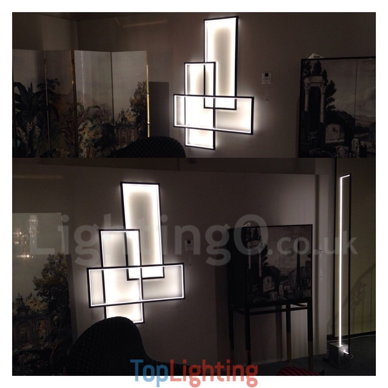 Modern Comtemporary Alumilium Painting Ceiling Light Flush Mount Wall Light with Remoter Dimmer for Living Room Bed Room