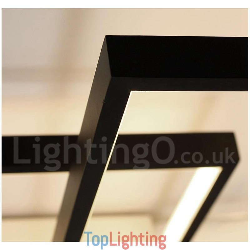 Modern Comtemporary Alumilium Painting Ceiling Light Flush Mount Wall Light with Remoter Dimmer for Living Room Bed Room