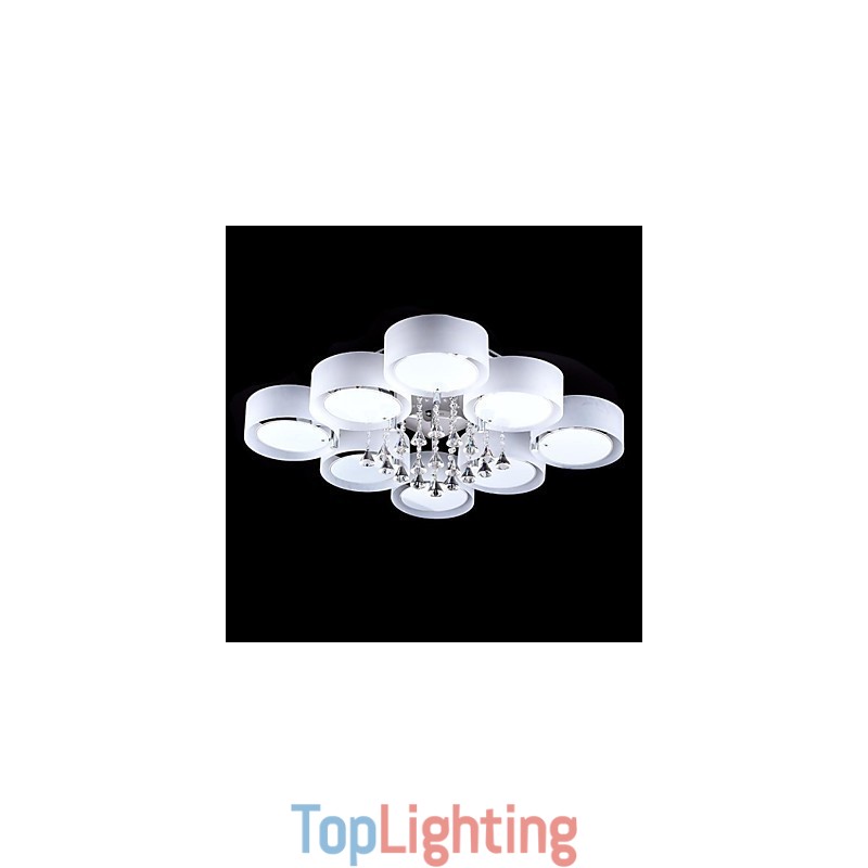 Modern Contemporary Chrome Metal Flush Mount