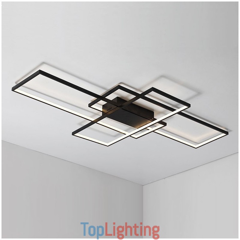 Modern Comtemporary Alumilium Painting Ceiling Light Flush Mount Wall Light with Remoter Dimmer for Living Room Bed Room Also Can Be Used As Wall Light