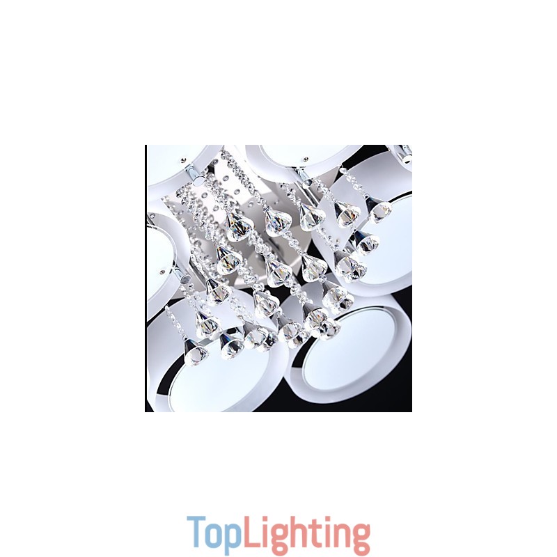 Modern Contemporary Chrome Metal Flush Mount