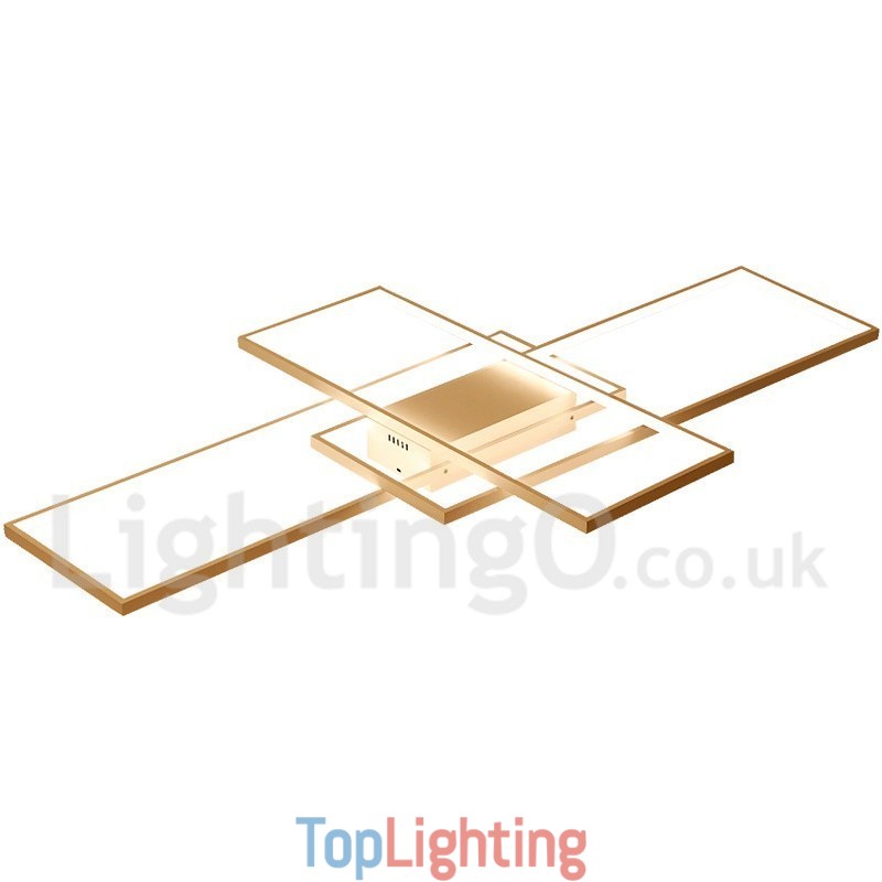 Modern Comtemporary Alumilium Painting Ceiling Light Flush Mount Wall Light with Remoter Dimmer for Living Room Bed Room Also Can Be Used As Wall Light