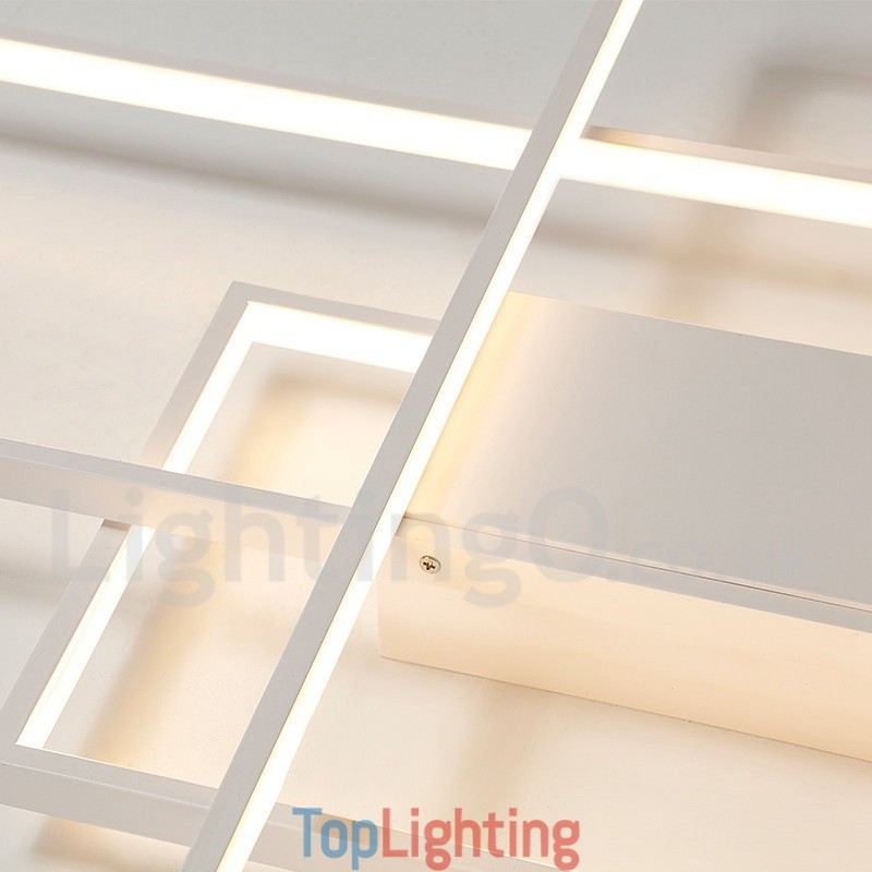 Modern Comtemporary Alumilium Painting Ceiling Light Flush Mount Wall Light with Remoter Dimmer for Living Room Bed Room Also Can Be Used As Wall Light