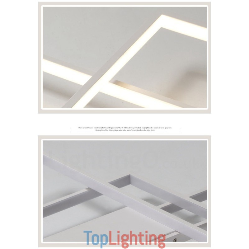 Modern Comtemporary Alumilium Painting Ceiling Light Flush Mount Wall Light with Remoter Dimmer for Living Room Bed Room Also Can Be Used As Wall Light