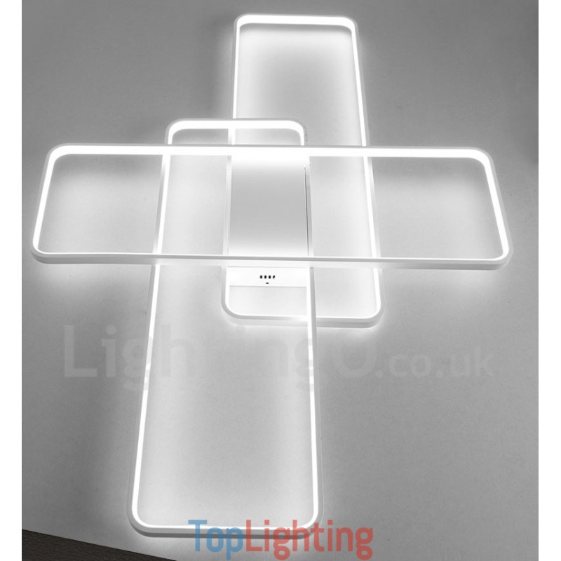 Modern Comtemporary Alumilium Painting Ceiling Light Flush Mount Wall Light with Remoter Dimmer for Living Room Bed Room Also Can Be Used As Wall Light