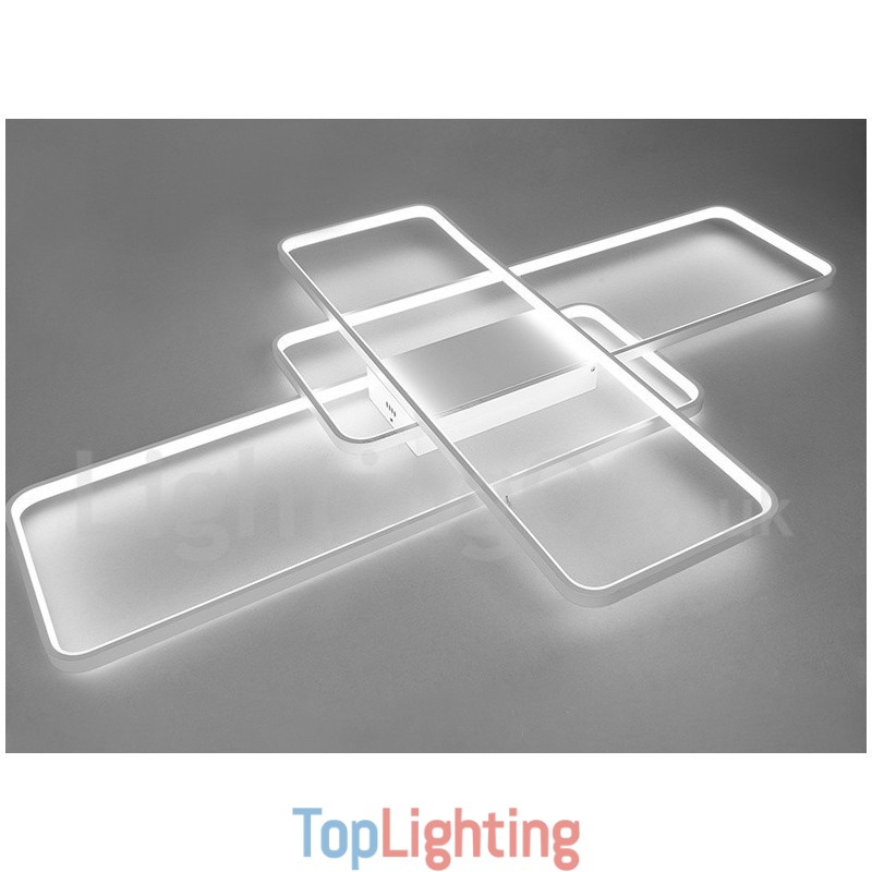 Modern Comtemporary Alumilium Painting Ceiling Light Flush Mount Wall Light with Remoter Dimmer for Living Room Bed Room Also Can Be Used As Wall Light