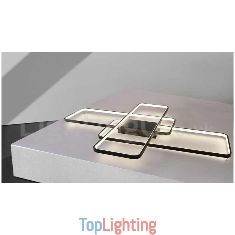 Modern Comtemporary Alumilium Painting Ceiling Light Flush Mount Wall Light with Remoter Dimmer for Living Room Bed Room Also Can Be Used As Wall Light