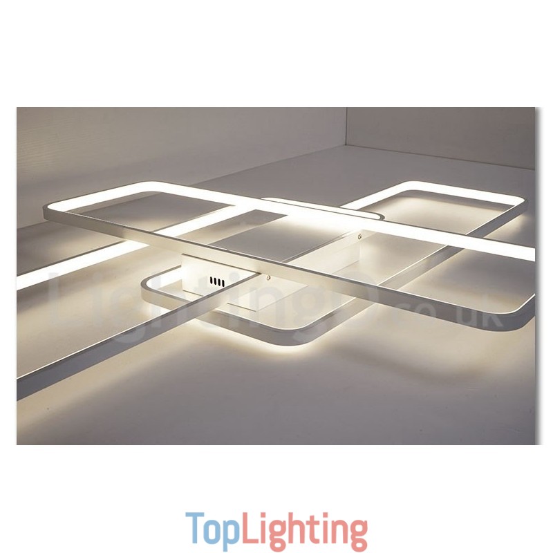 Modern Comtemporary Alumilium Painting Ceiling Light Flush Mount Wall Light with Remoter Dimmer for Living Room Bed Room Also Can Be Used As Wall Light